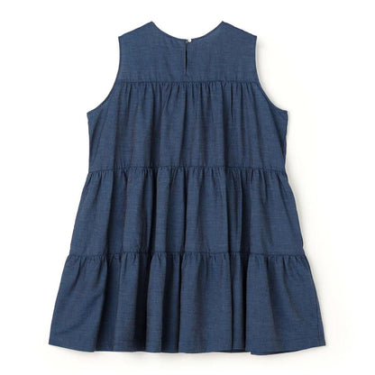 Gymphlex Tiered tunic ジムフレックス ティアードチュニック GY-B0470-DPD【レディース コットン素材 デニム生地 26SS】
