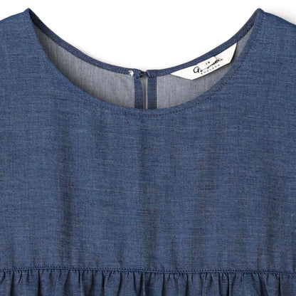 Gymphlex Tiered tunic ジムフレックス ティアードチュニック GY-B0470-DPD【レディース コットン素材 デニム生地 26SS】