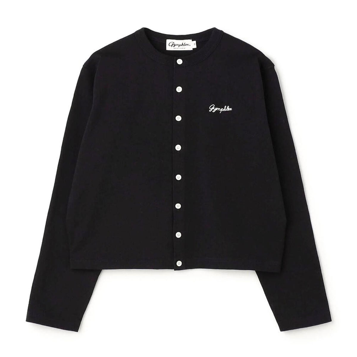 Gymphlex Cotton L/S short cardigan ジムフレックス コットン 長袖ショートカーディガン GY-C0367-SCT【レディース コットン素材 刺繍ロゴ 長袖 26SS】