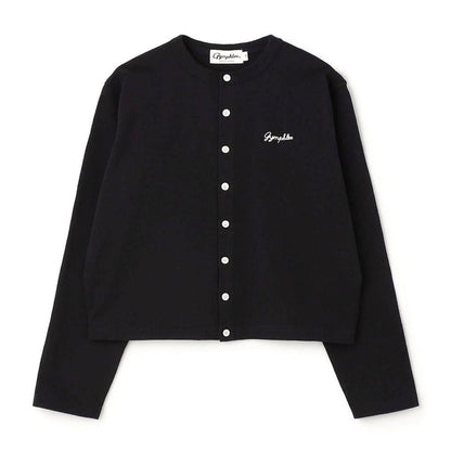 Gymphlex Cotton L/S short cardigan ジムフレックス コットン 長袖ショートカーディガン GY-C0367-SCT【レディース コットン素材 刺繍ロゴ 長袖 26SS】
