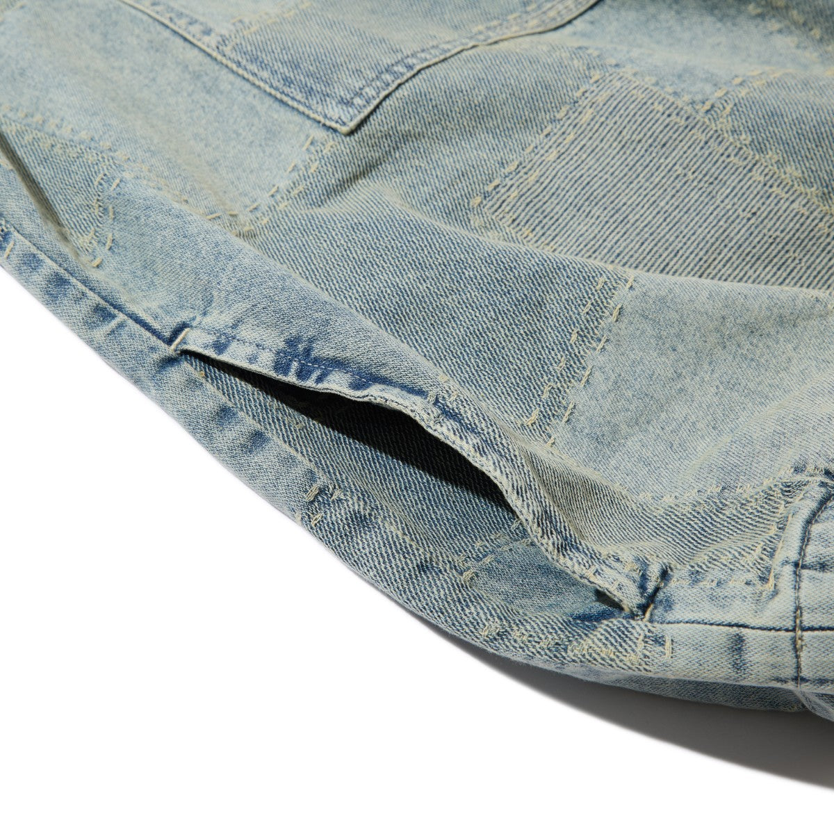 Diaspora skateboards Starbury Parka ディアスポラ スケートボード スターベリーパーカー DSP-26SS-0T02【メンズ フード付きジャケット パッチワークデニム カモフラージュ柄 ボックスシルエット ドローコード仕様 26SS】