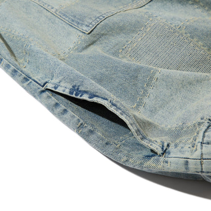 Diaspora skateboards Starbury Parka ディアスポラ スケートボード スターベリーパーカー DSP-26SS-0T02【メンズ フード付きジャケット パッチワークデニム カモフラージュ柄 ボックスシルエット ドローコード仕様 26SS】