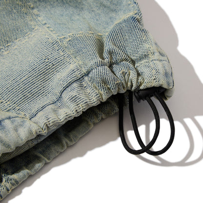 Diaspora skateboards Starbury Parka ディアスポラ スケートボード スターベリーパーカー DSP-26SS-0T02【メンズ フード付きジャケット パッチワークデニム カモフラージュ柄 ボックスシルエット ドローコード仕様 26SS】