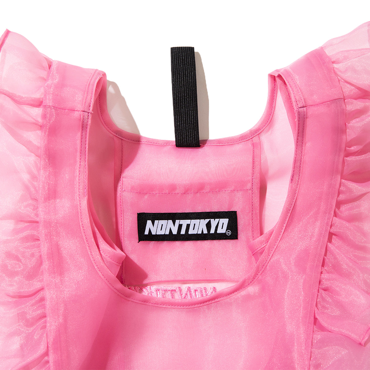 NON TOKYO SHEER FRILL BAG ノントーキョー シアー フリル バッグ NON-26S-0339【レディース シアー素材 ポリエステル 収納可能 26SS】