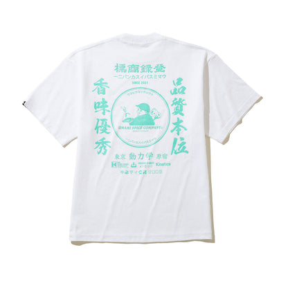 UMAMI SPICE COMPANY SP CORPORATE SS T-SHIRT for Kinetics ウマミスパイスカンパニー SP コーポレート ショートスリーブ Tシャツ for キネティクス USCKSP04【メンズ 半袖 コラボ コットン100％ 26SS】