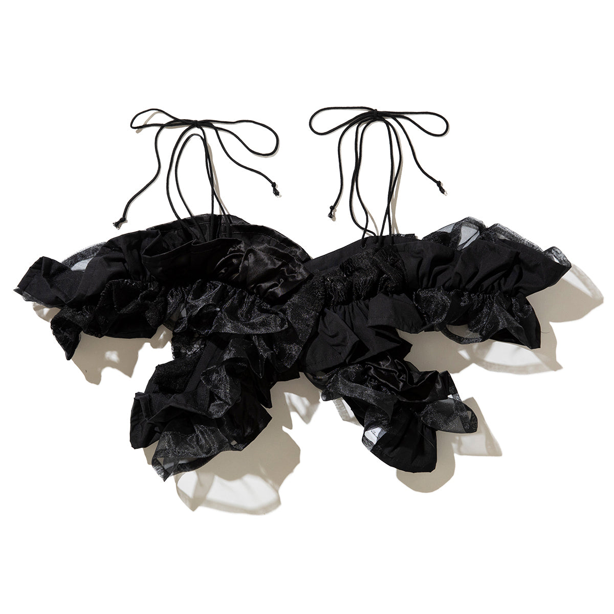 MIYAO Frill Bustier ミヤオ フリルビスチェ MEBL-01【レディース レース オーガンジー 製品洗い 26SS】
