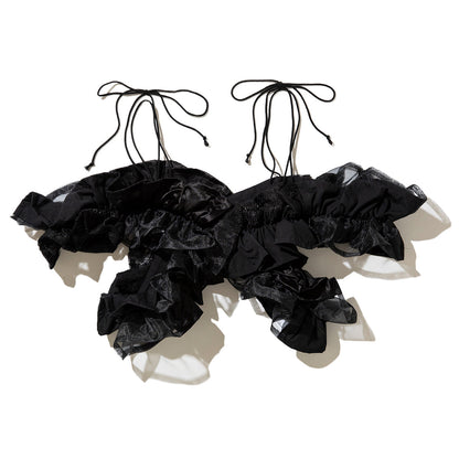 MIYAO Frill Bustier ミヤオ フリルビスチェ MEBL-01【レディース レース オーガンジー 製品洗い 26SS】