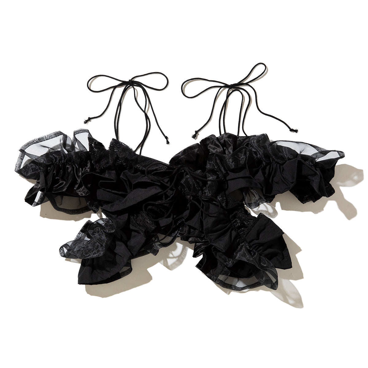 MIYAO Frill Bustier ミヤオ フリルビスチェ MEBL-01【レディース レース オーガンジー 製品洗い 26SS】
