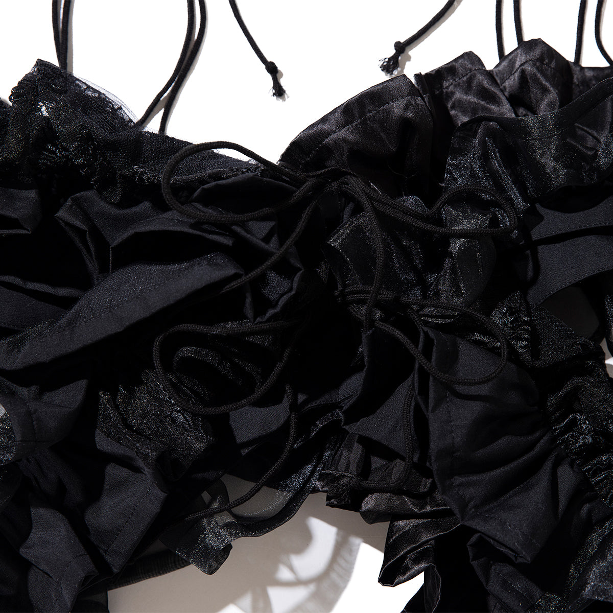MIYAO Frill Bustier ミヤオ フリルビスチェ MEBL-01【レディース レース オーガンジー 製品洗い 26SS】