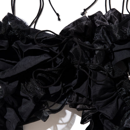 MIYAO Frill Bustier ミヤオ フリルビスチェ MEBL-01【レディース レース オーガンジー 製品洗い 26SS】