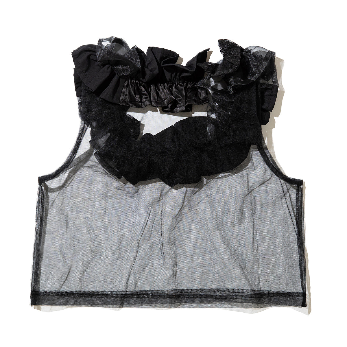 MIYAO Frill Top ミヤオ フリル トップ MEBL-02【レディース レース オーガンジー 製品洗い 26SS】