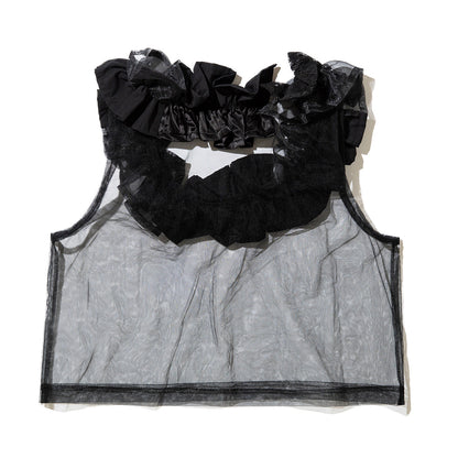 MIYAO Frill Top ミヤオ フリル トップ MEBL-02【レディース レース オーガンジー 製品洗い 26SS】