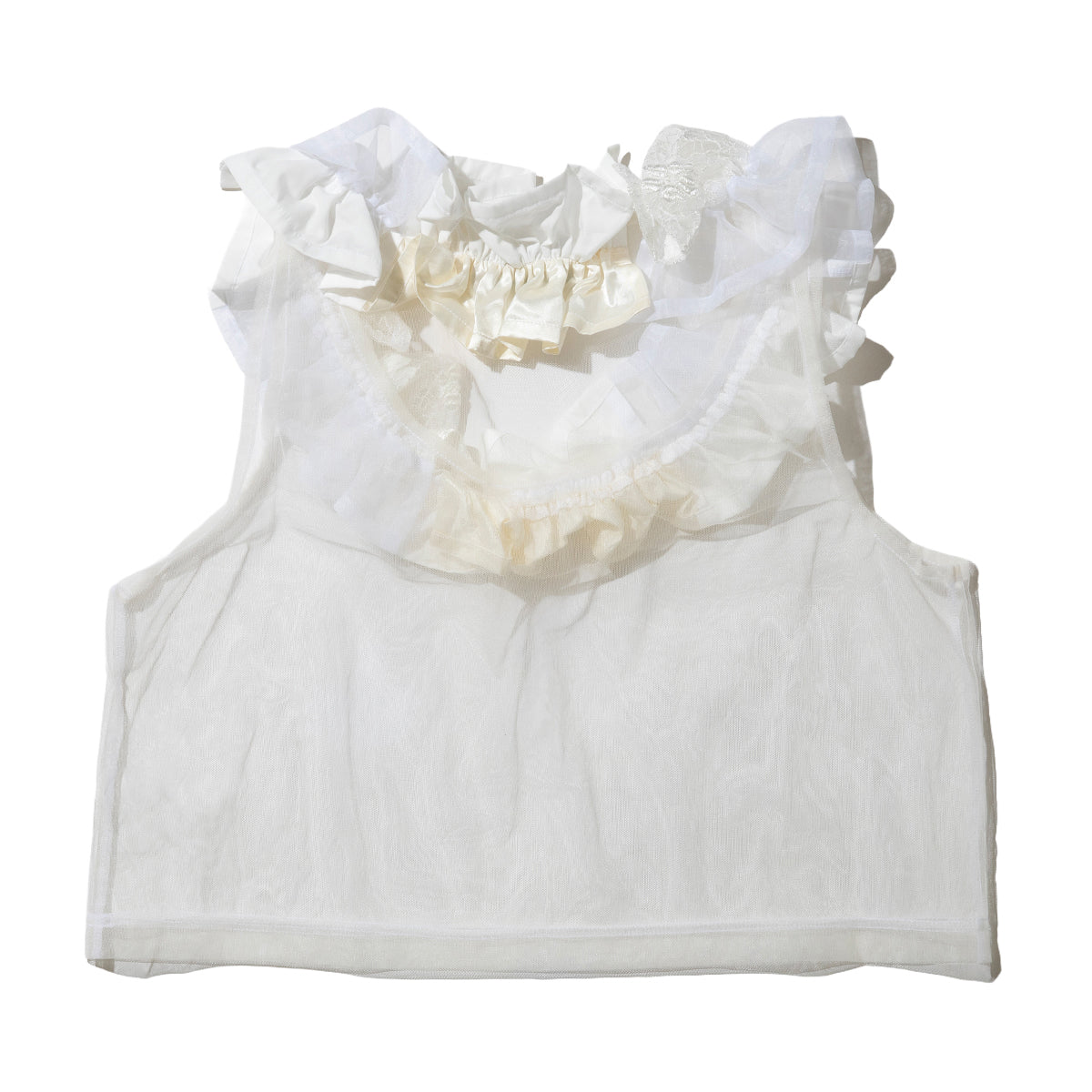 MIYAO Frill Top ミヤオ フリル トップ MEBL-02【レディース レース オーガンジー 製品洗い 26SS】