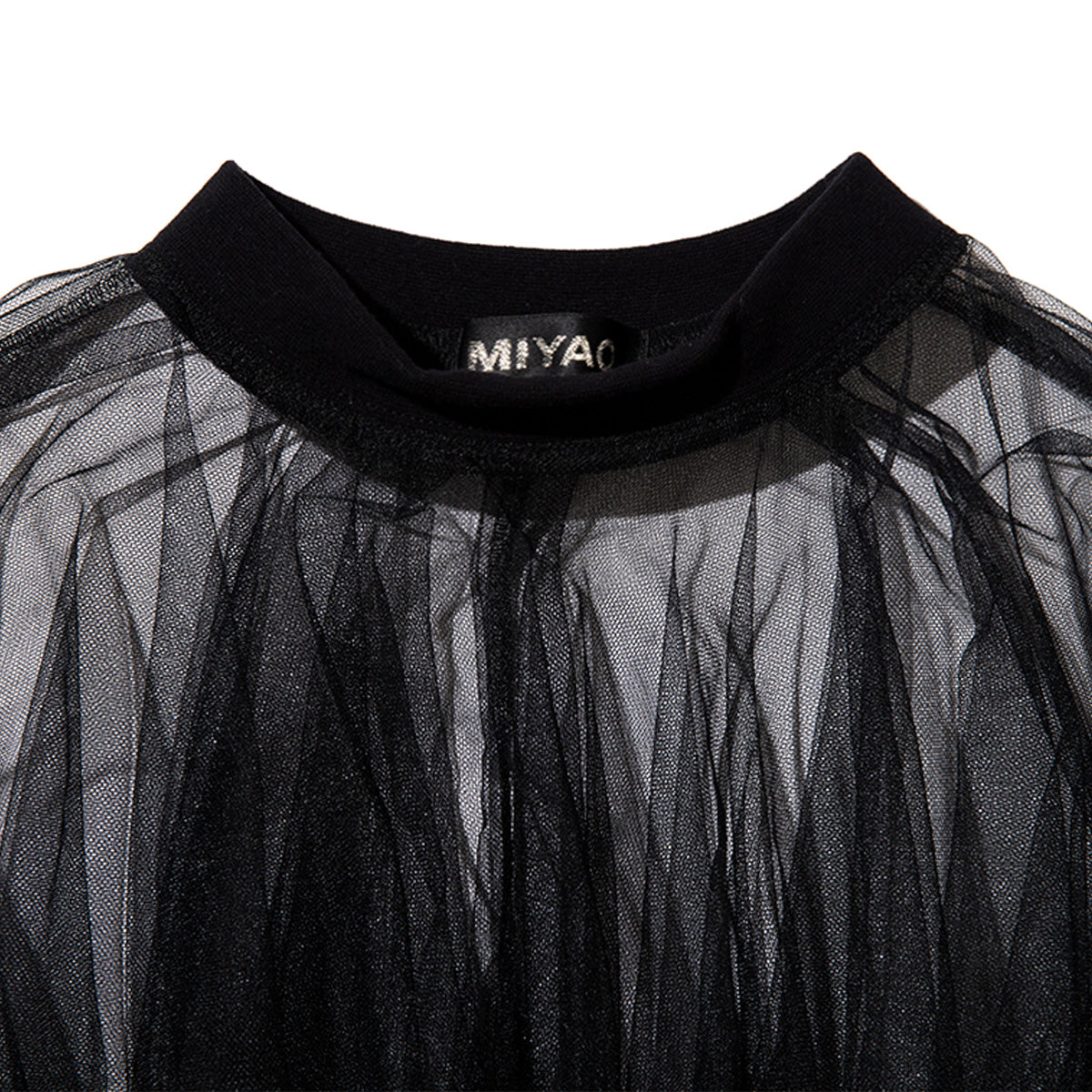 MIYAO Tulle Top ミヤオ チュール トップ MEBL-05【レディース ナイロン素材 コットン素材 チュール 26SS】