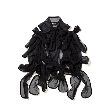 MIYAO All Ribbon Top ミヤオ 全身リボン トップ MEBL-07【レディース ポリエステル素材 リボン 26SS】