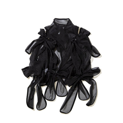 MIYAO All Ribbon Top ミヤオ 全身リボン トップ MEBL-07【レディース ポリエステル素材 リボン 26SS】