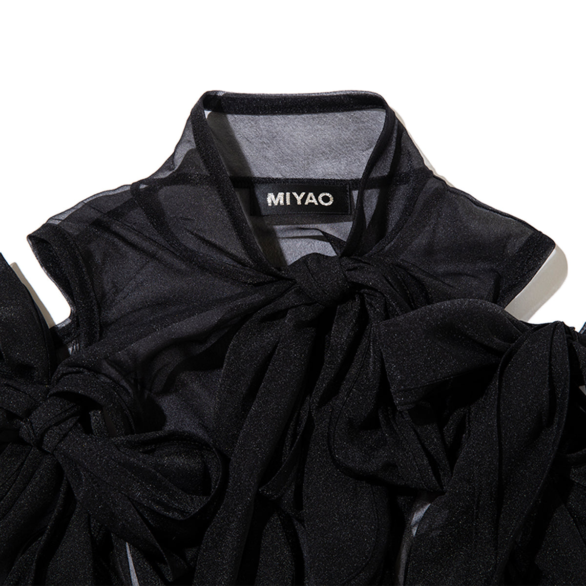 MIYAO All Ribbon Top ミヤオ 全身リボン トップ MEBL-07【レディース ポリエステル素材 リボン 26SS】