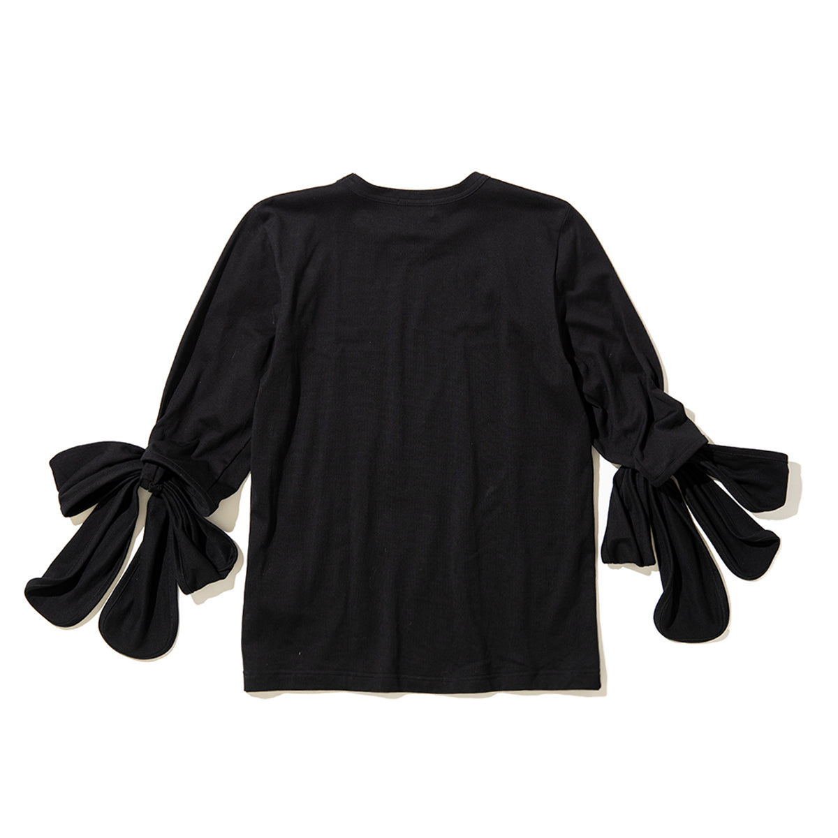 MIYAO Ribbon Cuff Tee ミヤオ 袖口リボン ティー METS-03【レディース コットン素材 リボン 26SS】