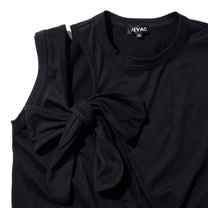 MIYAO Front Ribbon Tank Top ミヤオ 前身頃リボンタンクトップ METS-04【レディース コットン素材 リボン 26SS】