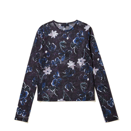 MIYAO Floral Print Top ミヤオ 花柄プリントトップ METS-05【レディース ポリエステル素材 花柄 26SS】