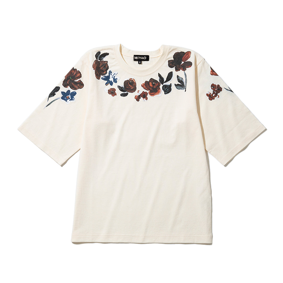 MIYAO Floral Print Tee ミヤオ 花柄プリントティー METS-06【レディース コットン素材 花柄 26SS】