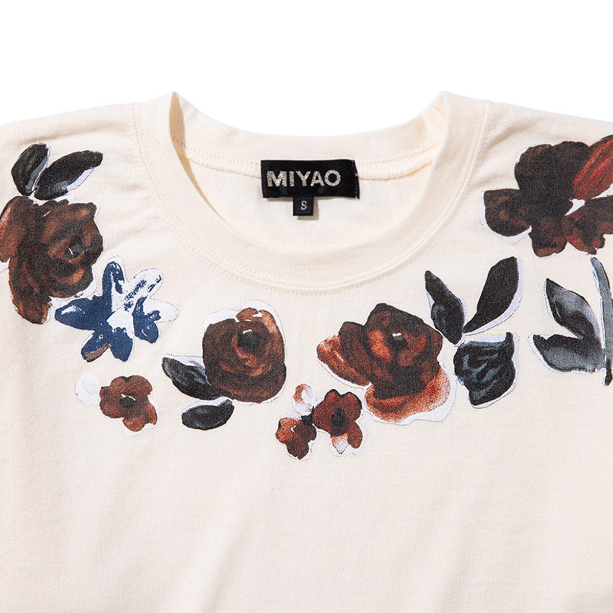 MIYAO Floral Print Tee ミヤオ 花柄プリントティー METS-06【レディース コットン素材 花柄 26SS】