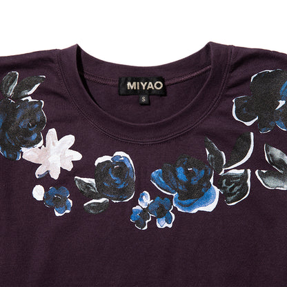 MIYAO Floral Print Tee ミヤオ 花柄プリントティー METS-06【レディース コットン素材 花柄 26SS】