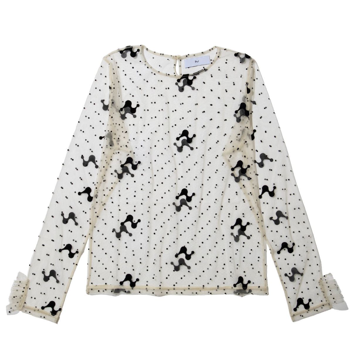 PoI tulle top motif ポィ チュール トップ モチーフ 261-CT03【レディース チュール シースルー 26SS】