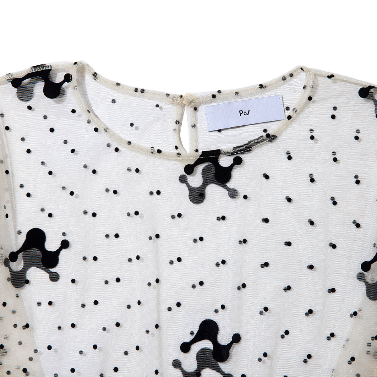 PoI tulle top motif ポィ チュール トップ モチーフ 261-CT03【レディース チュール シースルー 26SS】