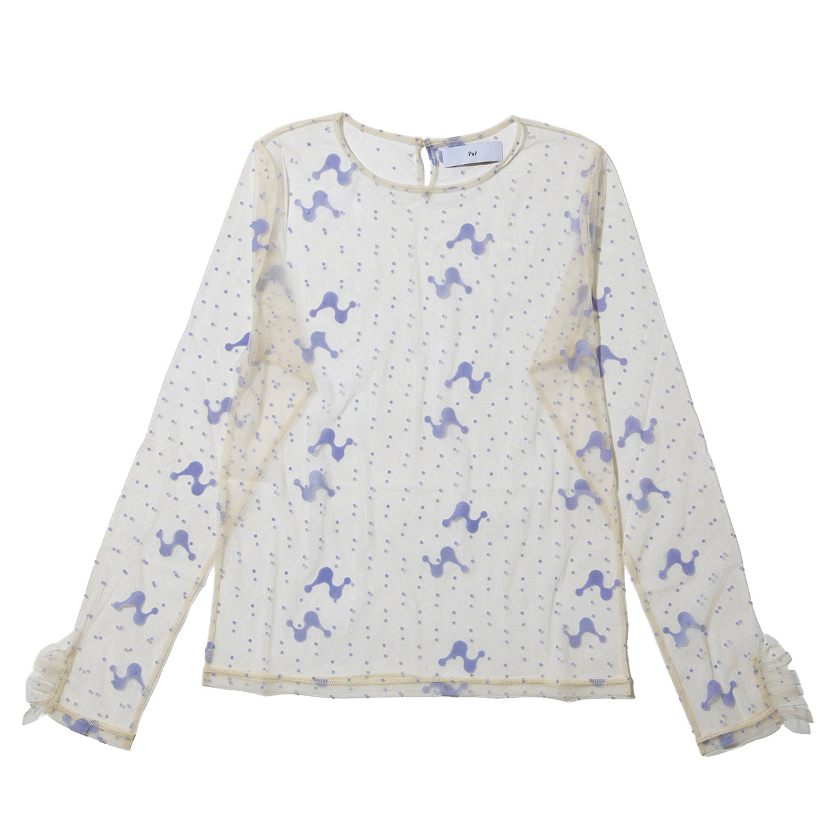 PoI tulle top motif ポィ チュール トップ モチーフ 261-CT03【レディース チュール シースルー 26SS】