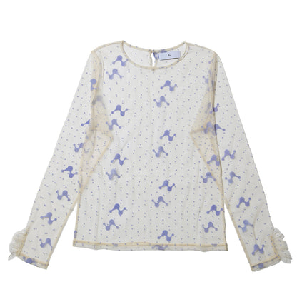 PoI tulle top motif ポィ チュール トップ モチーフ 261-CT03【レディース チュール シースルー 26SS】