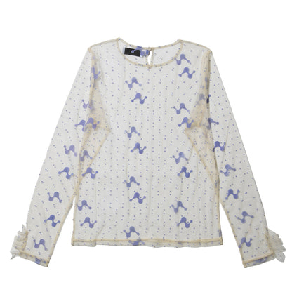 PoI tulle top motif ポィ チュール トップ モチーフ 261-CT03【レディース チュール シースルー 26SS】