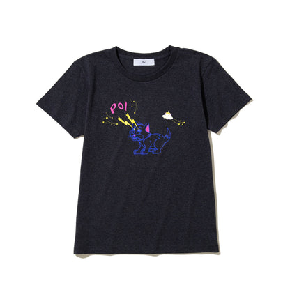 PoI Print tee S/S cat UFO ポィ プリント Tシャツ ショートスリーブ キャット UFO 261-CT14【レディース プリントTシャツ 半袖 26SS】