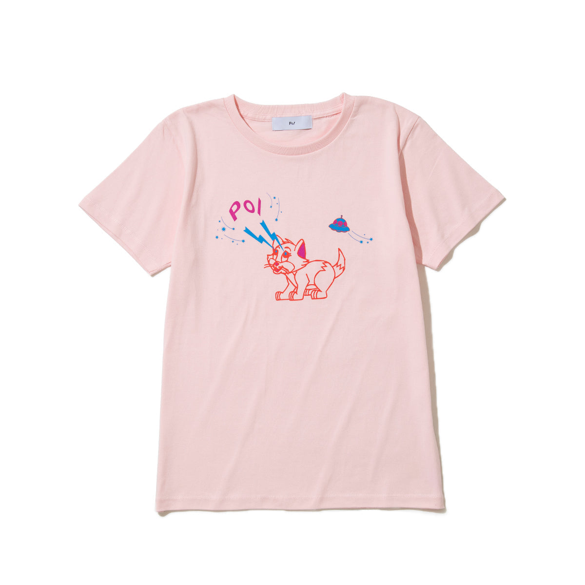 PoI Print tee S/S cat UFO ポィ プリント Tシャツ ショートスリーブ キャット UFO 261-CT14【レディース プリントTシャツ 半袖 26SS】