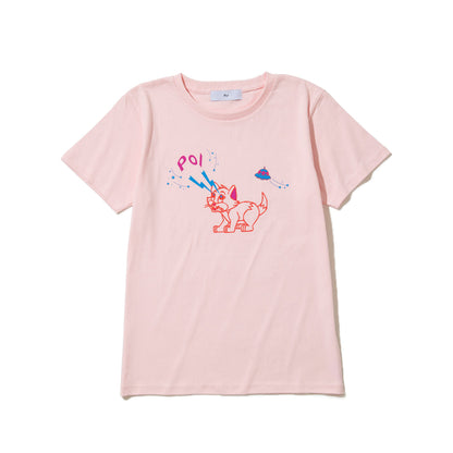 PoI Print tee S/S cat UFO ポィ プリント Tシャツ ショートスリーブ キャット UFO 261-CT14【レディース プリントTシャツ 半袖 26SS】
