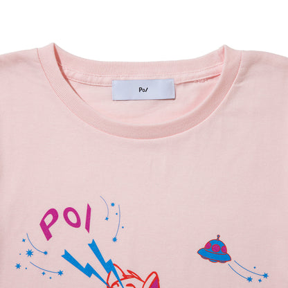 PoI Print tee S/S cat UFO ポィ プリント Tシャツ ショートスリーブ キャット UFO 261-CT14【レディース プリントTシャツ 半袖 26SS】