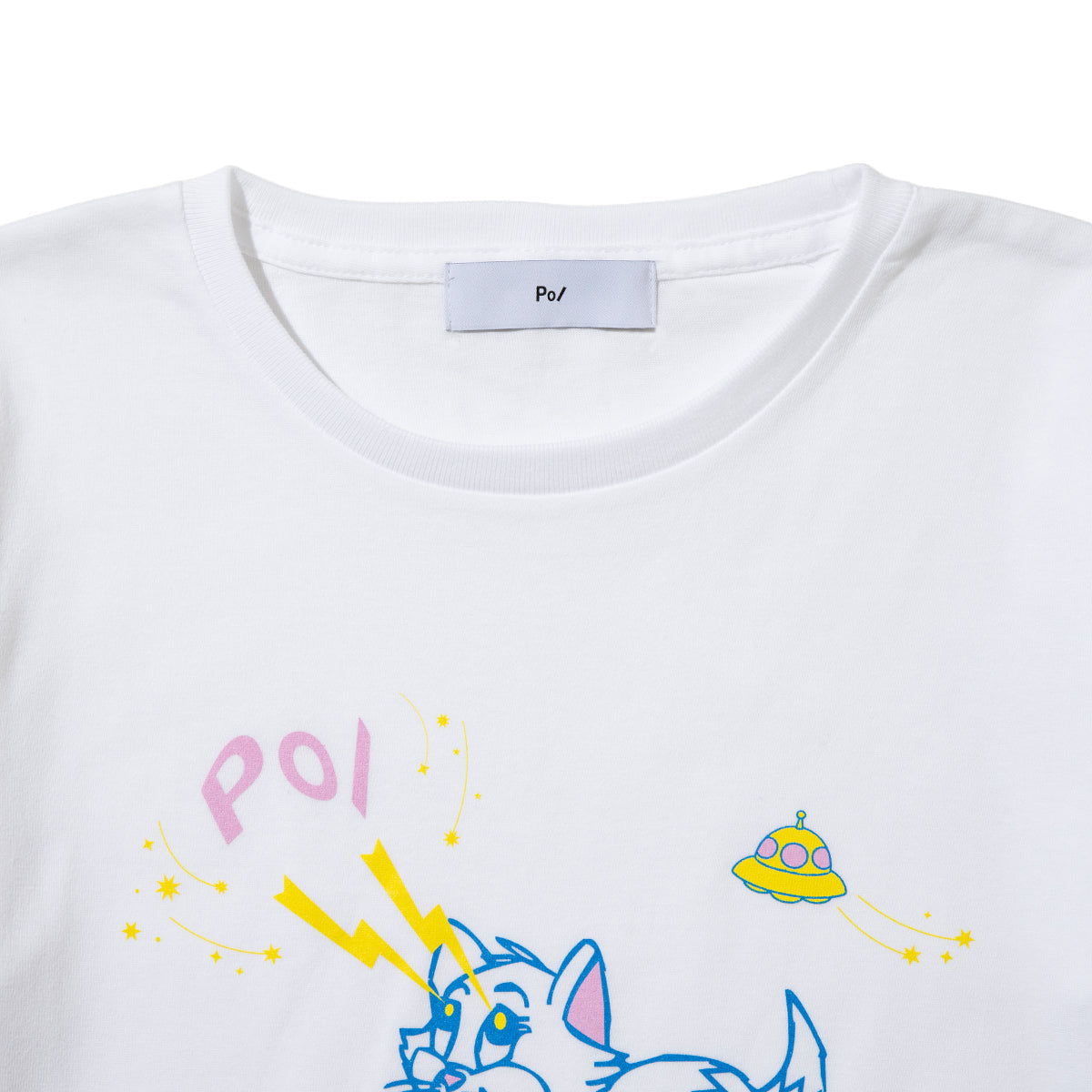 PoI Print tee S/S cat UFO ポィ プリント Tシャツ ショートスリーブ キャット UFO 261-CT14【レディース プリントTシャツ 半袖 26SS】