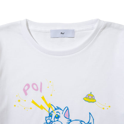 PoI Print tee S/S cat UFO ポィ プリント Tシャツ ショートスリーブ キャット UFO 261-CT14【レディース プリントTシャツ 半袖 26SS】
