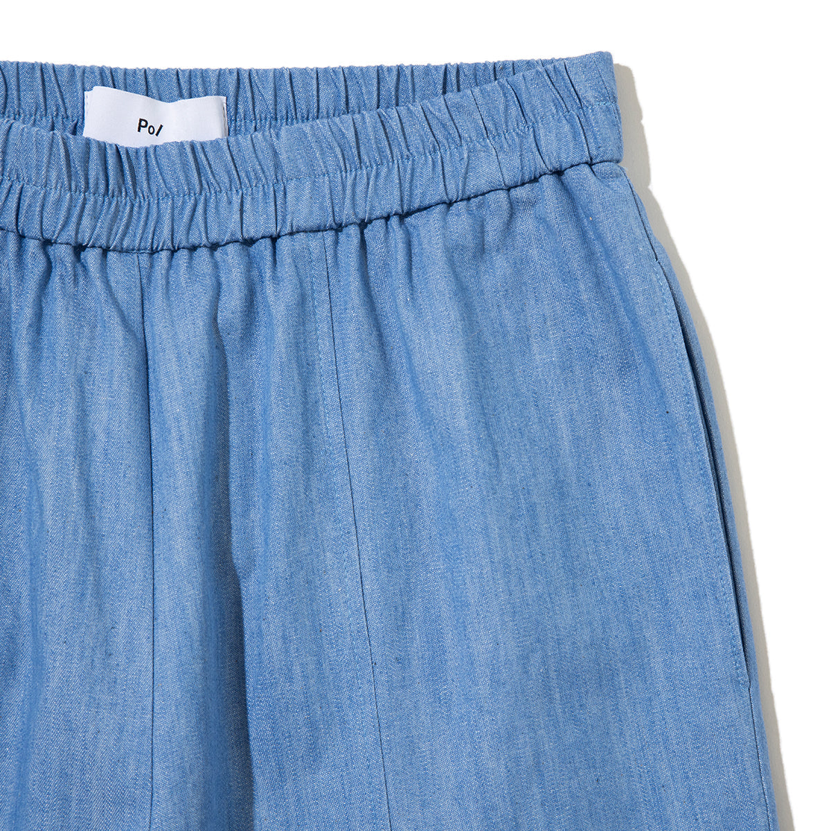 PoI chambray frill pants ポィ シャンブレー フリル パンツ 261-FP12【レディース フリル コットン素材 26SS】
