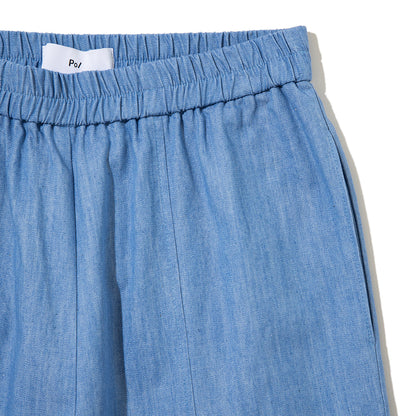 PoI chambray frill pants ポィ シャンブレー フリル パンツ 261-FP12【レディース フリル コットン素材 26SS】