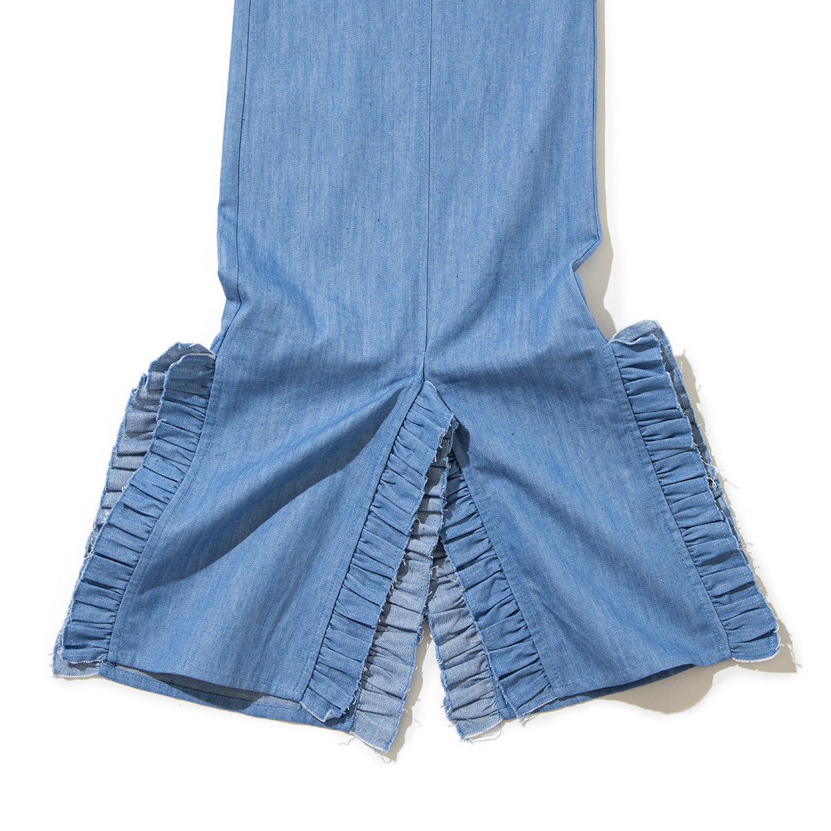PoI chambray frill pants ポィ シャンブレー フリル パンツ 261-FP12【レディース フリル コットン素材 26SS】