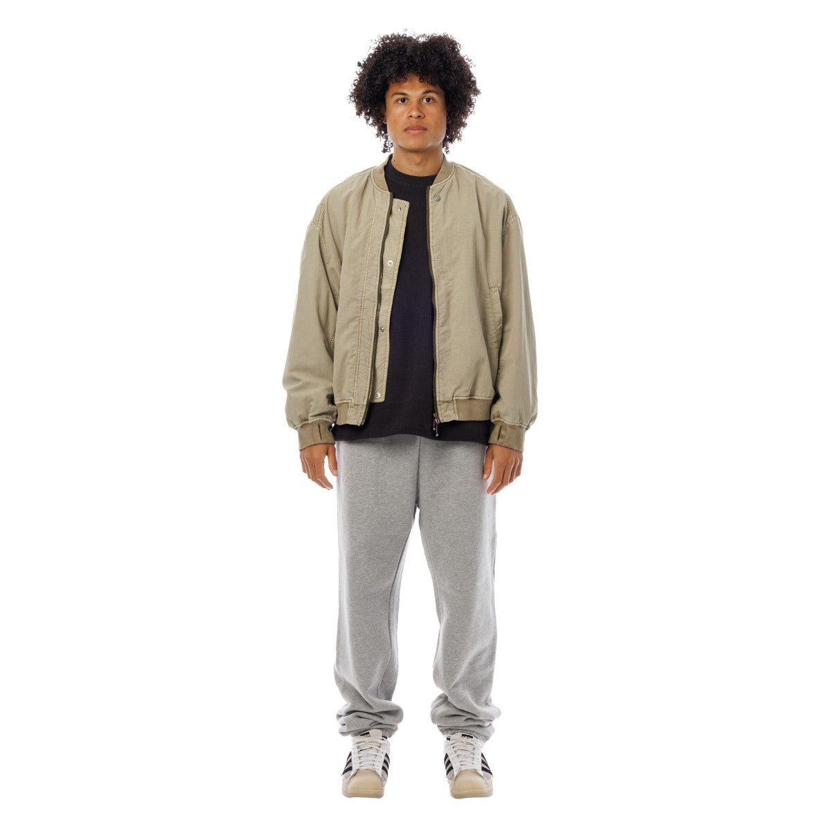 Sandinista Bomber Jacket - Overdyed サンディニスタ ボンバー ジャケット オーバーダイ 60426PS01-OW【メンズ ボンバージャケット 高密度ナイロン 製品染め 短丈 26SS】