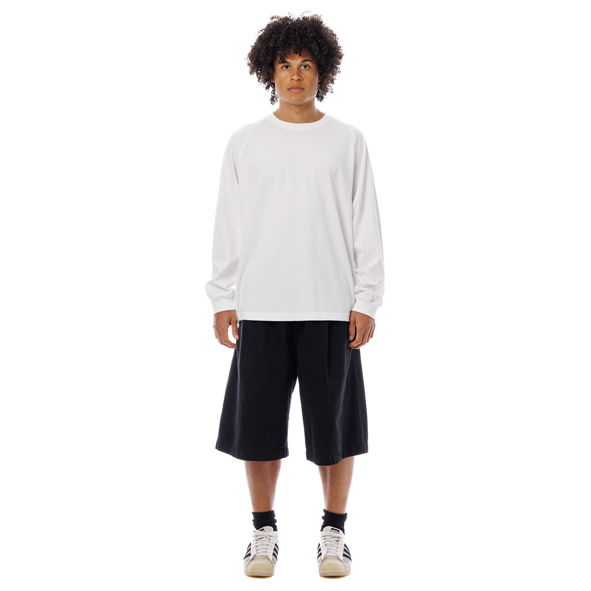 Sandinista Light Denim Easy Baggy Shorts - Overdyed サンディニスタ ライト デニム イージー バギー ショーツ オーバーダイド 60426PS04【メンズ 製品染め タック入り イージーショーツ 26SS】
