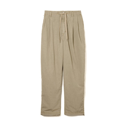 Sandinista Nylon 2Tuck Pants - Overdyed サンディニスタ ナイロン 2タック パンツ オーバーダイ 60426PS05-BT【メンズ ナイロンパンツ ドローコード 裾ゴム 26SS】