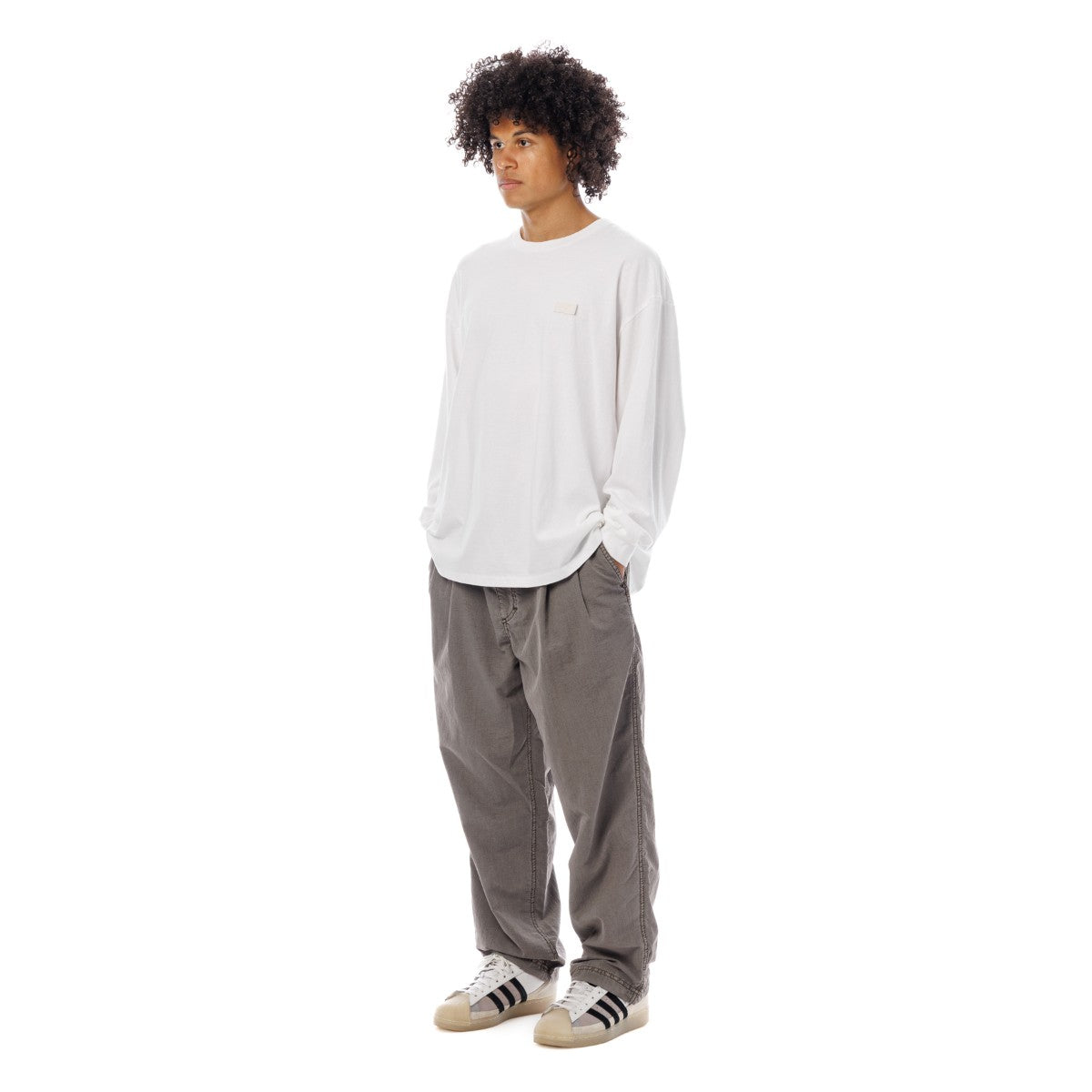 Sandinista Nylon 2Tuck Pants - Overdyed サンディニスタ ナイロン 2タック パンツ オーバーダイ 60426PS05-BT【メンズ ナイロンパンツ ドローコード 裾ゴム 26SS】