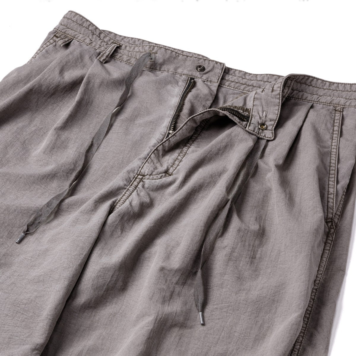 Sandinista Nylon 2Tuck Pants - Overdyed サンディニスタ ナイロン 2タック パンツ オーバーダイ 60426PS05-BT【メンズ ナイロンパンツ ドローコード 裾ゴム 26SS】