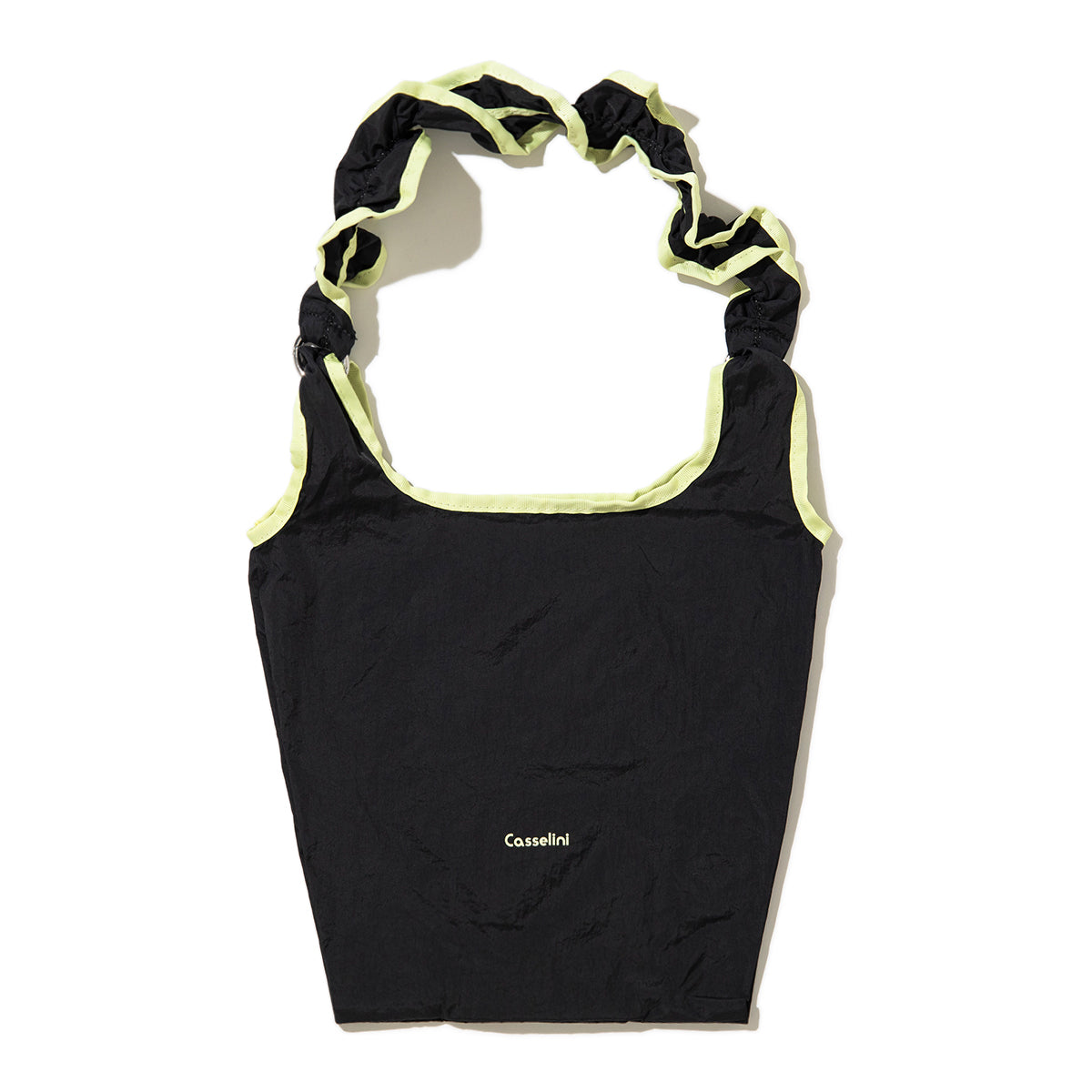 Casselini Frill Eco Bag キャセリーニ フリルエコバッグ 255-110503【レディース ナイロン素材 カラビナ付き 26SS】