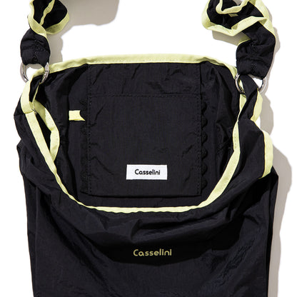 Casselini Frill Eco Bag キャセリーニ フリルエコバッグ 255-110503【レディース ナイロン素材 カラビナ付き 26SS】