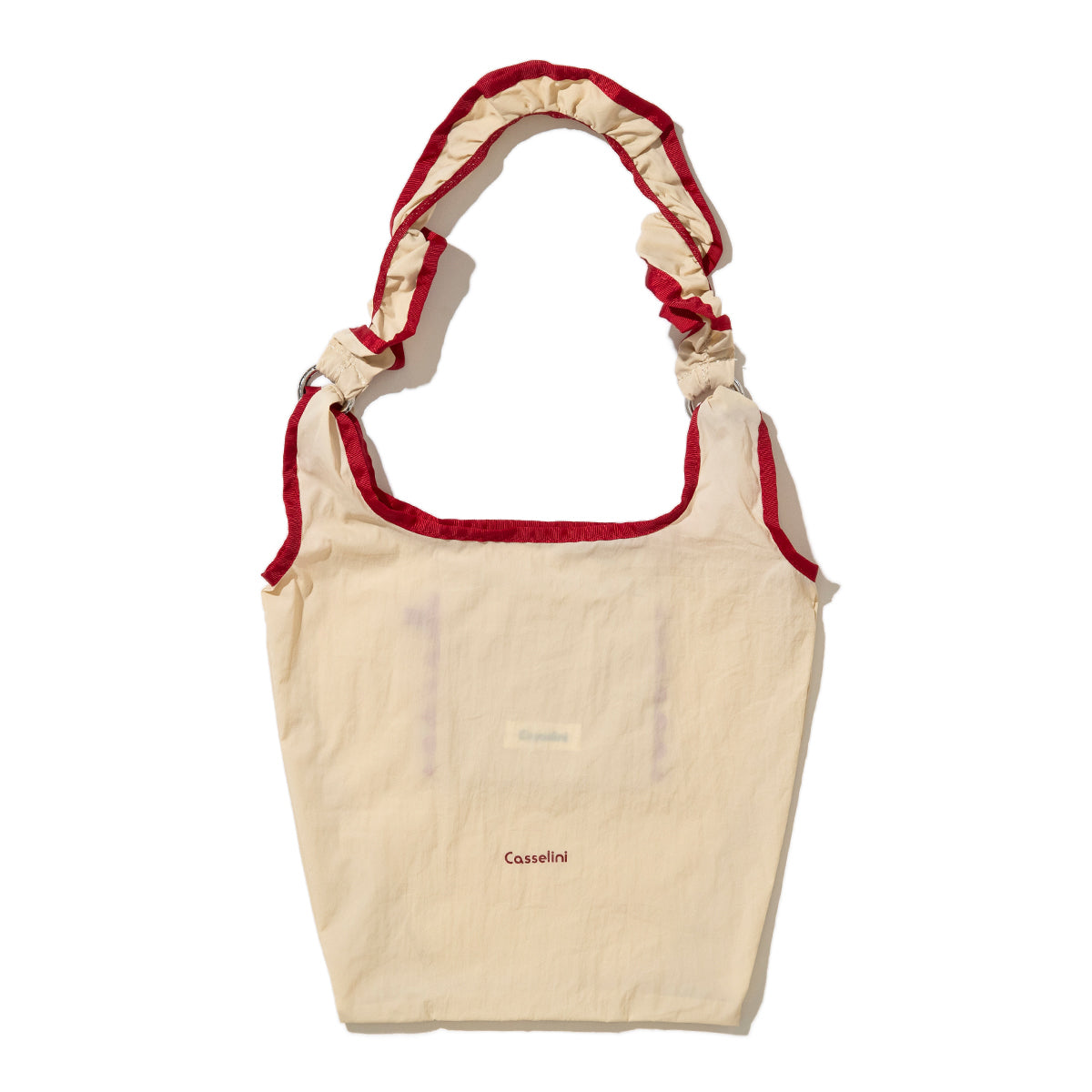 Casselini Frill Eco Bag キャセリーニ フリルエコバッグ 255-110503【レディース ナイロン素材 カラビナ付き 26SS】