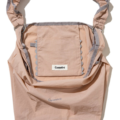 Casselini Frill Eco Bag キャセリーニ フリルエコバッグ 255-110503【レディース ナイロン素材 カラビナ付き 26SS】